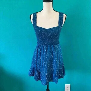 ⭐️ Sweet pot polka dot blue dress in size 8